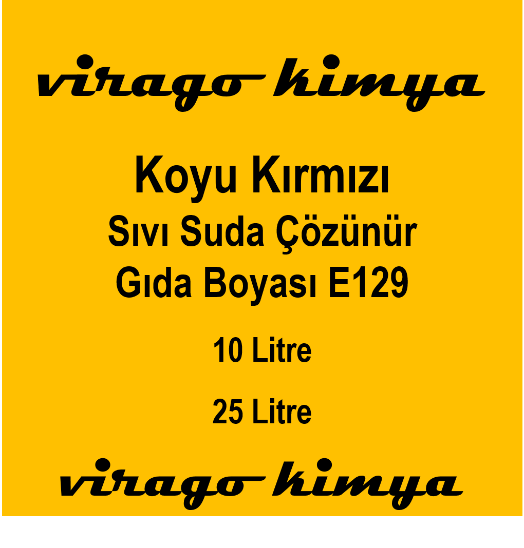 Koyu Kırmızı Sıvı Suda Çözünür Gıda Boyası (E129)