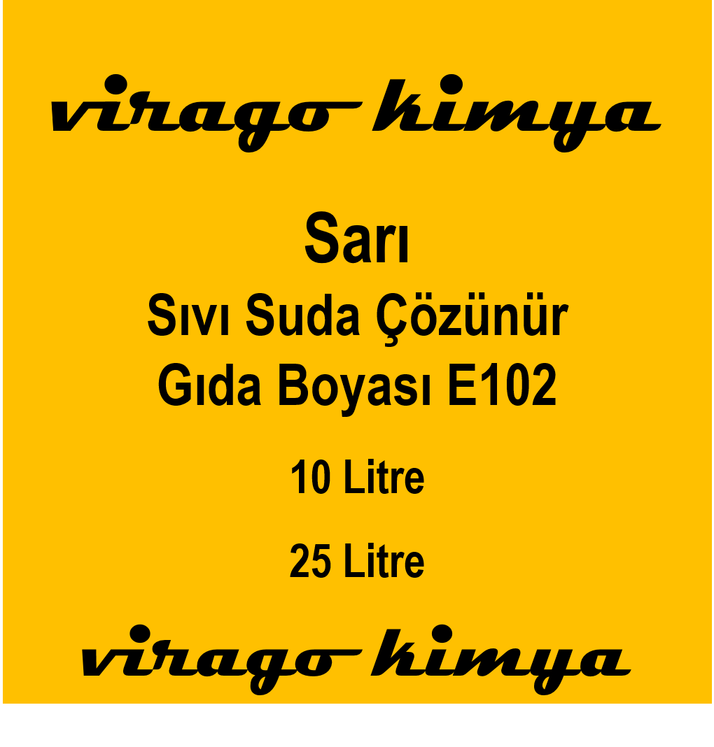 Sarı Sıvı Suda Çözünür Gıda Boyası (E102)