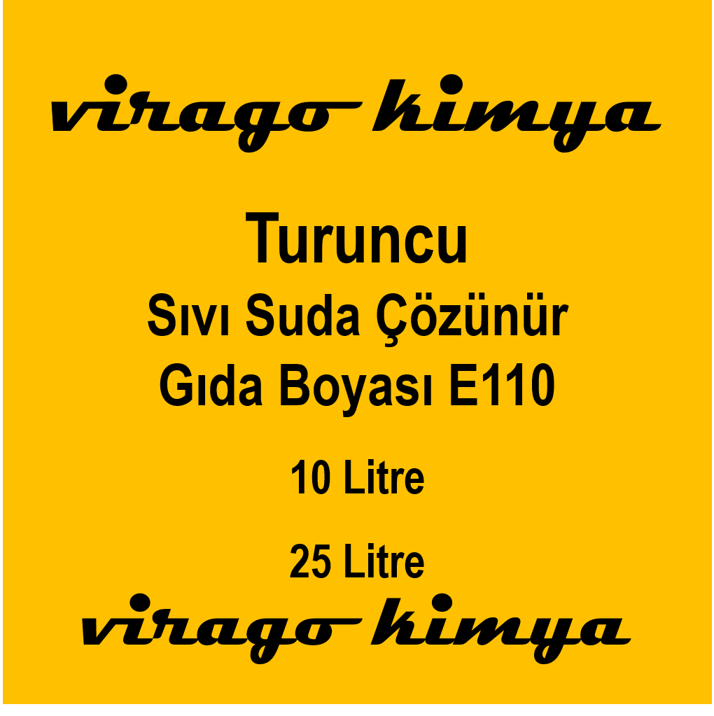 Turuncu Sıvı Suda Çözünür Gıda Boyası (E110)